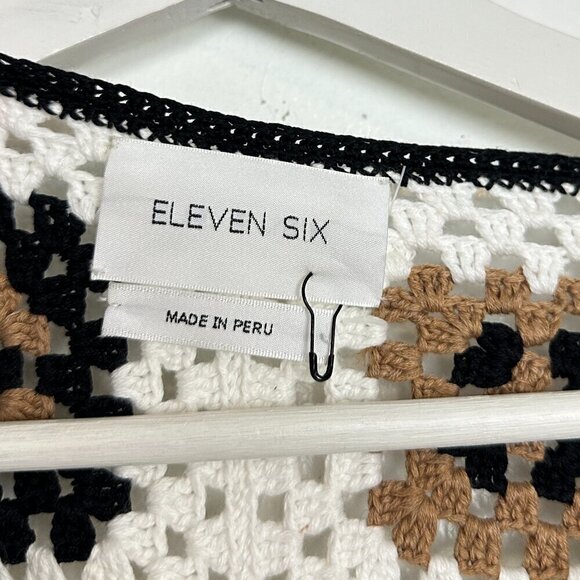 ELEVEN SIX Tia Tunic in White/Black/Nude Size Medium/Large - Picture 8 of 16